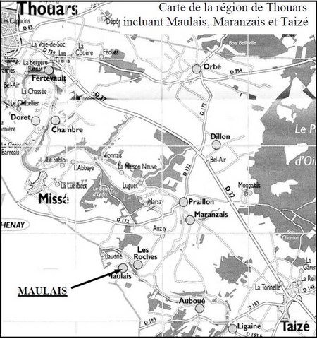 Map of Maulais Area